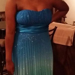 Multicolor sparkly prom dress